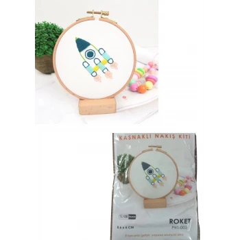 Nakış Kitleri Kasnaklı 8.6 X 6 cm Roket