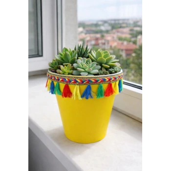 NF DEKORATİF SAKSI 1.7 LİTRE SARI