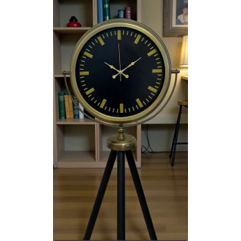Nostalji Şık Tasarım Tripod Ayaklı Saat