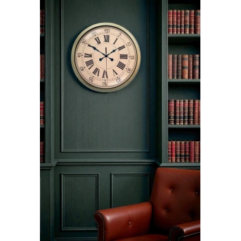 Nostalji Stil 40 Cm Metal Eskitme Duvar Saati