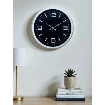 Prime White 40  Cm Metal Modern Duvar Saati