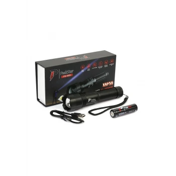 Ps-1600 Süper Parlak Led Zoomlu 5 Mod Su Geçirmez Profesyonel Kamp Bekçi Avcı Feneri