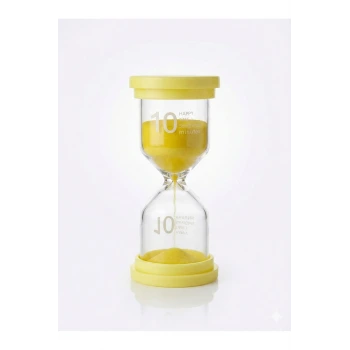 Renkli 10 Dakika Kum Saati - Dekoratif Cam Zamanlayıcı -Mutfak, Ders ve Oyun Süre Ölçer