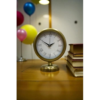 Retro Eskitme Metal 25 x 20 Cm Masa Saati