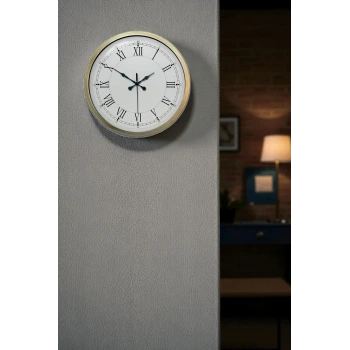Retro Modern Roma Rakamlı 40 Cm Metal Duvar Saati