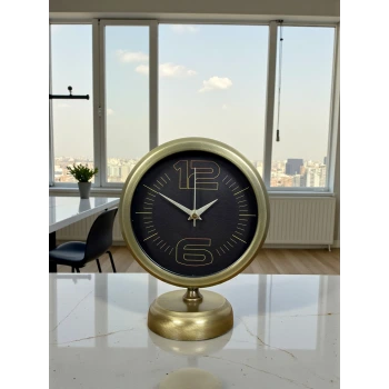 Retro Modern Tasarım 25 x 20 Cm Metal Masa Saati