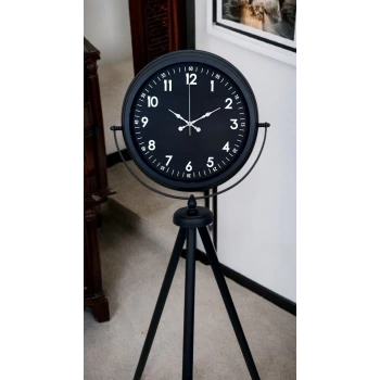 Royal Black Tripod Ayaklı Modern Tasarım Saat