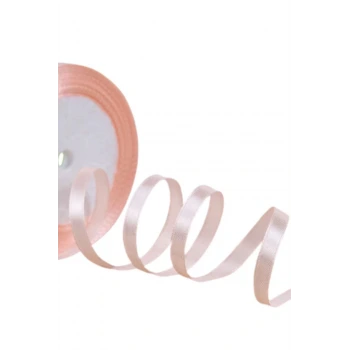 Saten Kurdele 6 mm Pudra 2 Metre