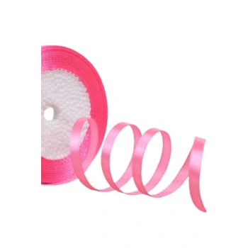 Saten Kurdele 6 mm Şeker Pembe 1 Metre