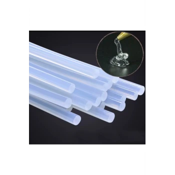 Silikon Tabancası İçin İNCE Silikon Çubuk 10’lu Paket – Şeffaf