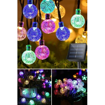 sonx 10 Metre 50 Top Güneş Enerjili Solar Led Işık Dekoratif Rgb