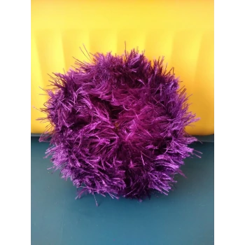 El Yapımı Saçaklı Koyu Mor Saç Tokası – İpekyıldızı