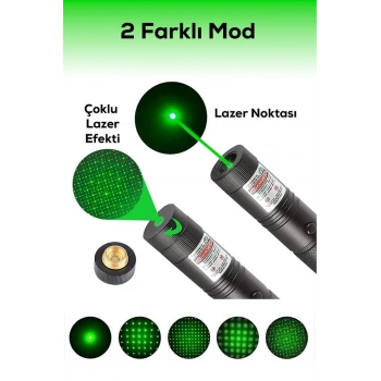 ULTRA güçlü Yeşil Şarjlı Lazer Pil Anahtar - Uzun Menzilli, Güçlü Ve Çoklu Işık Efektli Er