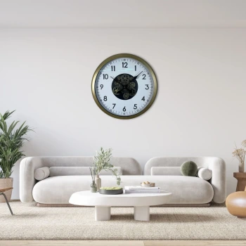 Vintage 60 Cm Çarklı Modern Duvar Saati