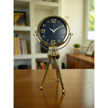 Vintage Prestige Üç Ayaklı Metal Masa Saati