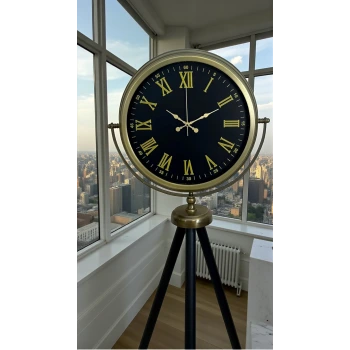 Vintage Roma Rakamlı Modern Tripod Ayaklı Saat