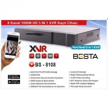 XVR 8 Kanal Kamera Kayıt Cihazı KD-8108S
