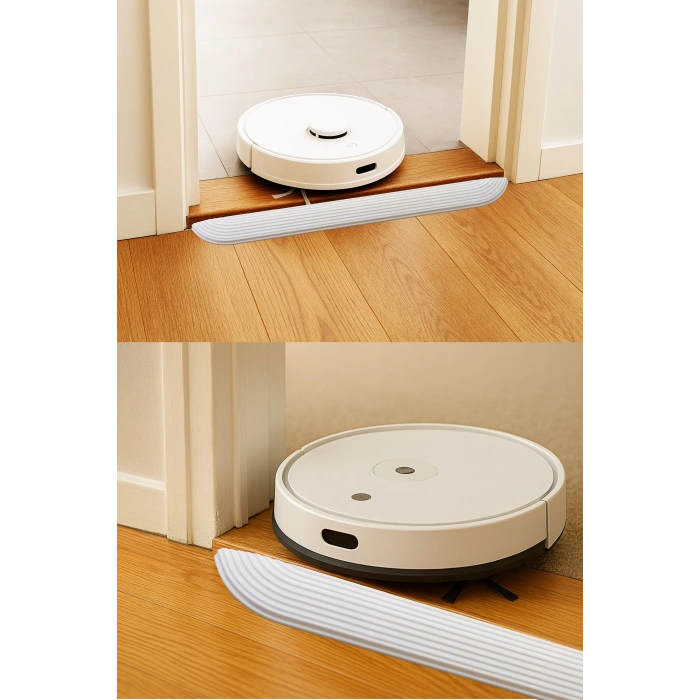 1.6 cm x 70 cm Robot Süpürge Kapı Eşik Rampası Beyaz