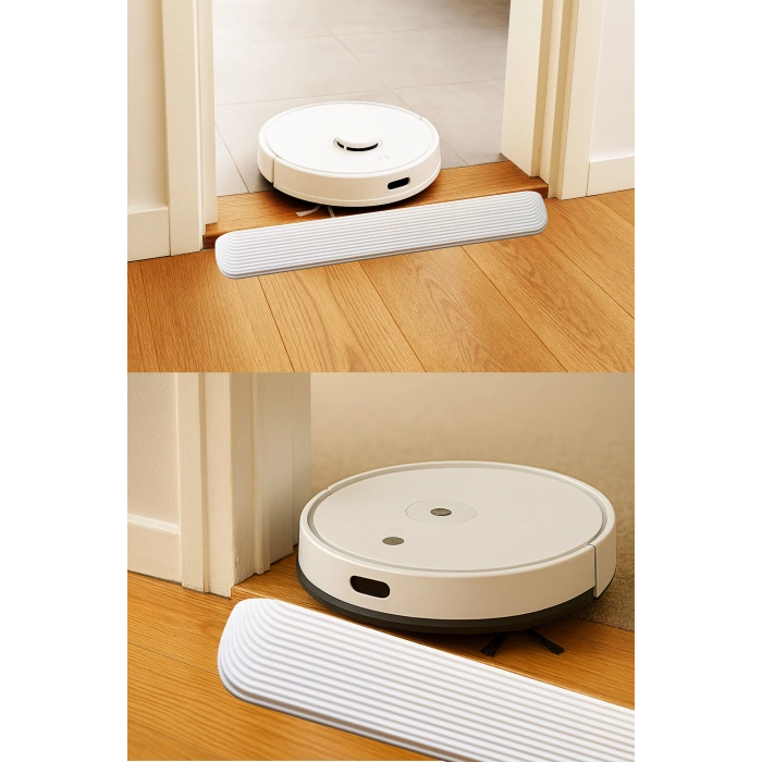 3.5 cm x 70 cm Robot Süpürge Kapı Eşik Rampası Beyaz