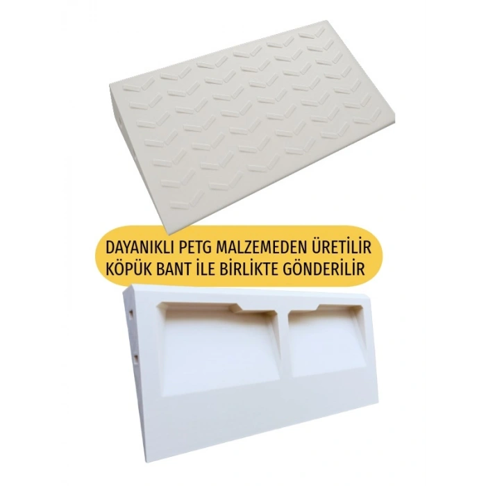 3 cm Tekerlekli Sandalye Kapı Eşik Rampası Bantlı Dayanıklı Beyaz