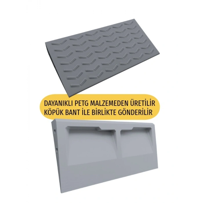 3 cm Tekerlekli Sandalye Kapı Eşik Rampası Bantlı Dayanıklı Gri