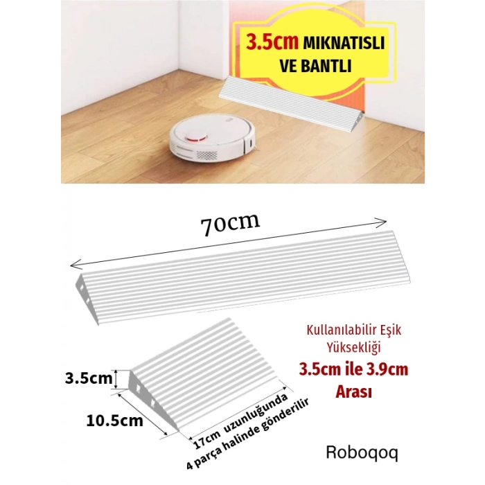 3.5cm Robot Elektrikli Süpürge Rampası Kapı Eşik Rampası