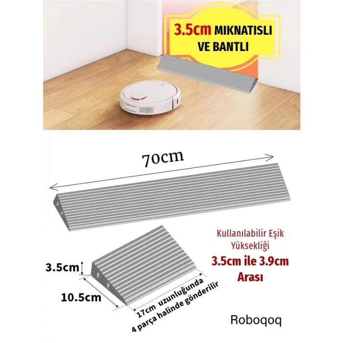 3.5cm Robot Elektrikli Süpürge Rampası Kapı Eşik Rampası