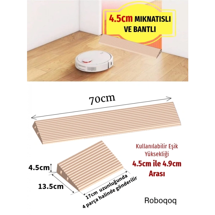 4.5cm Robot Elektrikli Süpürge Rampası Kapı Eşik Rampası