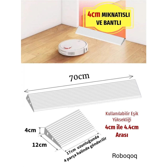 4cm Robot Elektrikli Süpürge Rampası Kapı Eşik Rampası