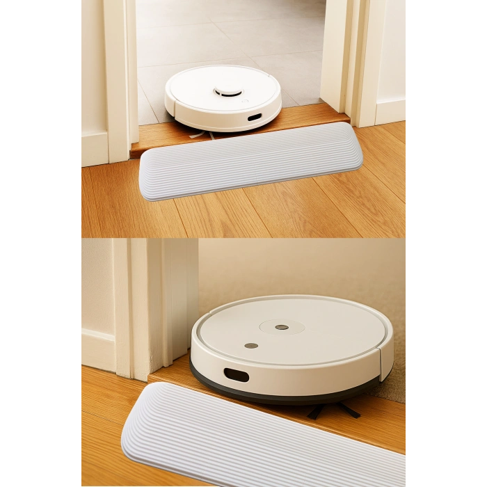 5 cm x 85 cm Robot Süpürge Kapı Eşik Rampası Beyaz