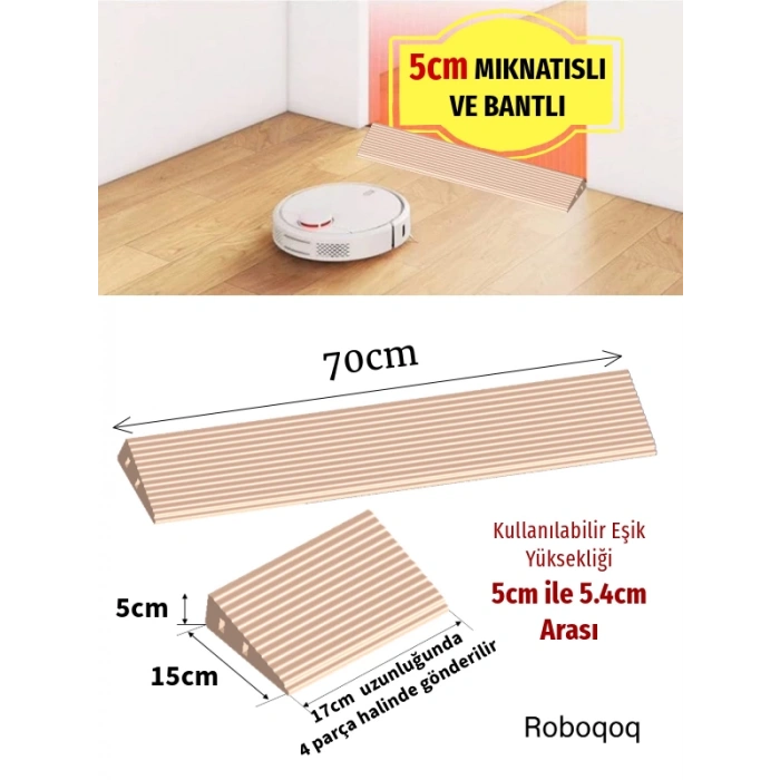5cm Robot Elektrikli Süpürge Rampası Kapı Eşik Rampası