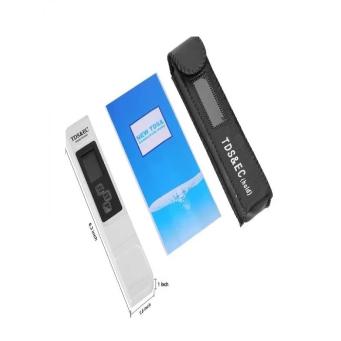 Ec & Tds Metre 3in1 Sıcaklık ppm µS Ölçer Dijital Su Kalite Ölçüm Cihazı - Akvaryum Tarım İçme Suyu