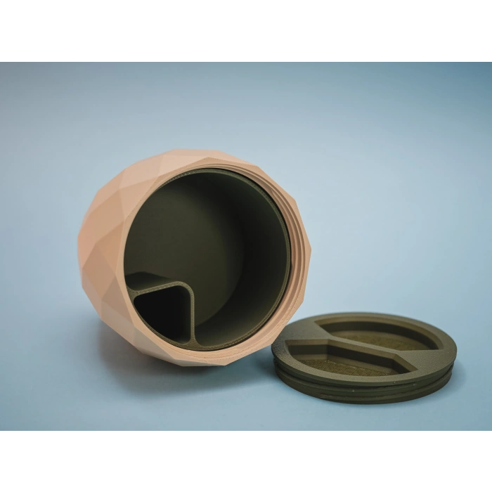 Kapaklı Taşınabilir Kuruyemiş Kabı (Kabuk Ayırma Bölmeli)