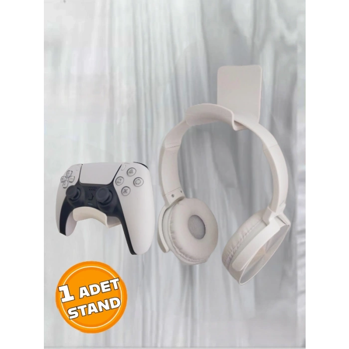 Kulaklık Standı 1 ADET Kulaklık Tutucu Kol Standı Bantlı Ps4 Ps5 Xbox Uyumlu Beyaz