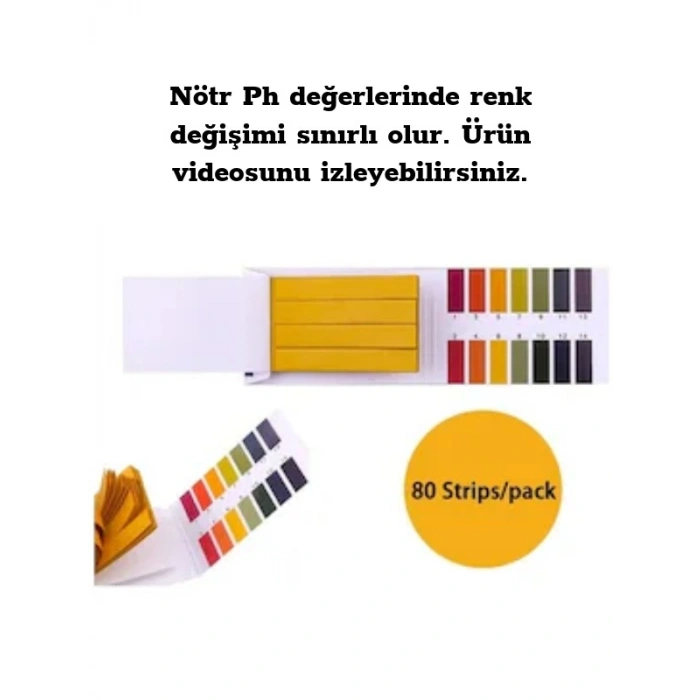 Ph Metre Test Ölçme Turnusol Kağıdı 80 Li