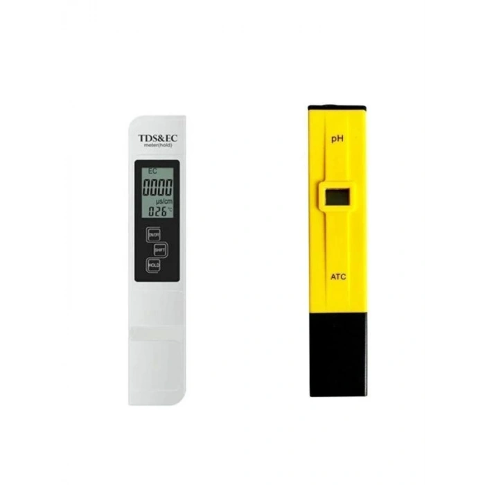 pH Metre ve EC Metre Seti | Su Ölçüm Test Cihazı Paketi