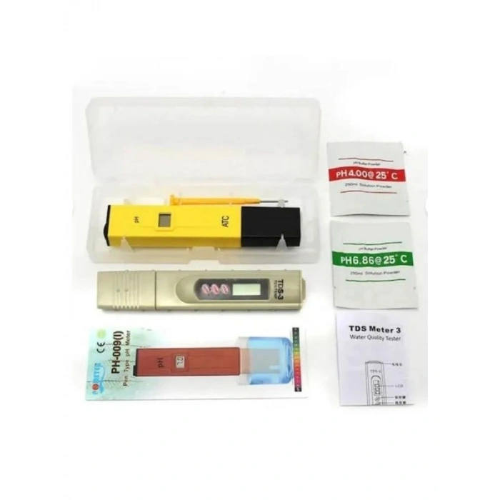 pH Metre ve TDS Metre Seti | Su Ölçüm Test Cihazı Paketi