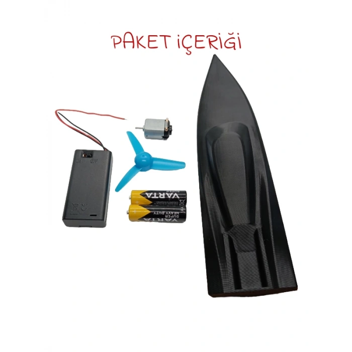 Stem Eğitim Seti Mini Sürat Teknesi Kendin Yap DIY Elektrikli Bot