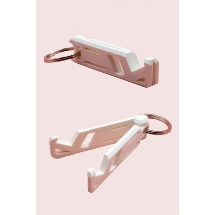 Telefon Tutucu Anahtarlık Telefon Standı Beyaz