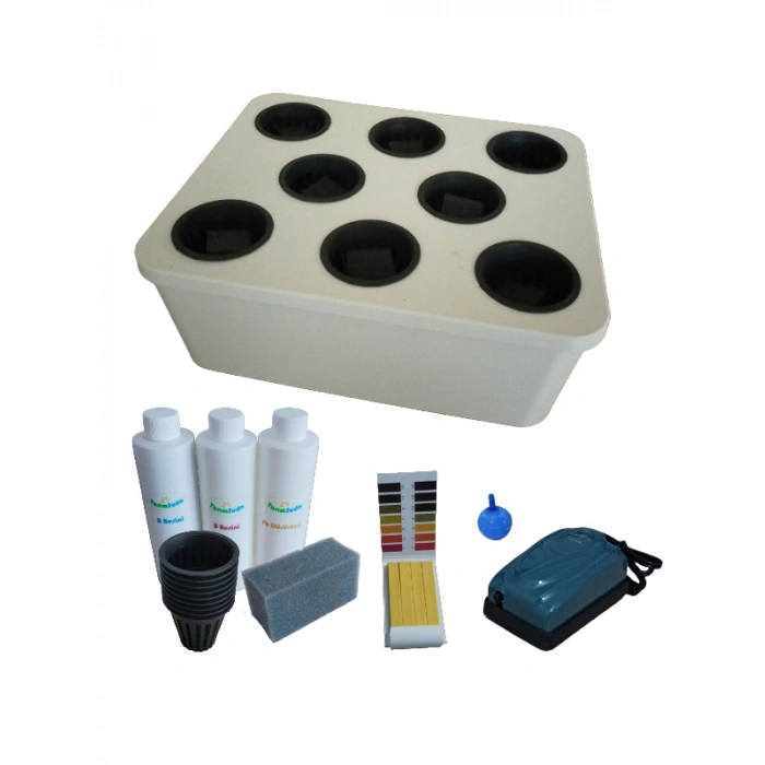 Topraksız Tarım Mini Set Beyaz Hidroponik Set Suda Tarım Hobi Seti