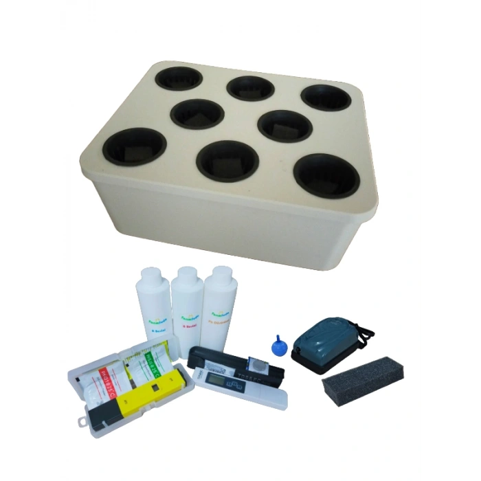 Topraksız Tarım Tam Set Beyaz Hidroponik Set Suda Tarım Hobi Seti