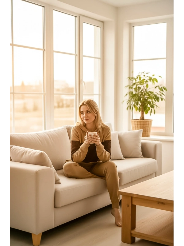 Kapüşonlu Triko Kazak & Pantolon Takım