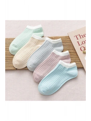 5’li Kadın Desenli Patik Çorap