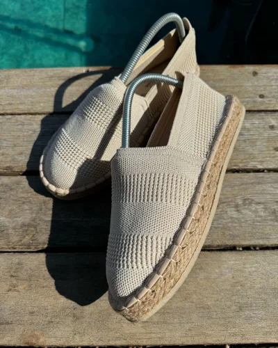 Holly Erkek Bej Triko Espadril