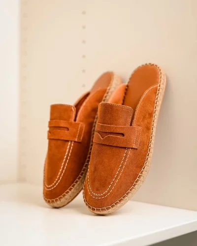 Bloom Hakiki Deri Taba Kauçuk taban terlik