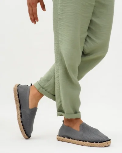 Perla Erkek Gri Triko Espadril