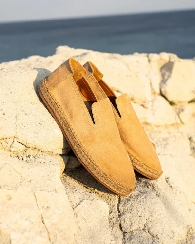 Robert Bej Hakiki Deri El Yapımı Erkek Espadril