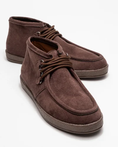 Amy Erkek Acı Kahve Süet Bağcıklı Golf Ayakkabı Bot