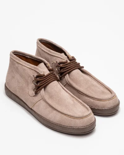 Amy Erkek Bej Süet Bağcıklı Golf Ayakkabı Bot