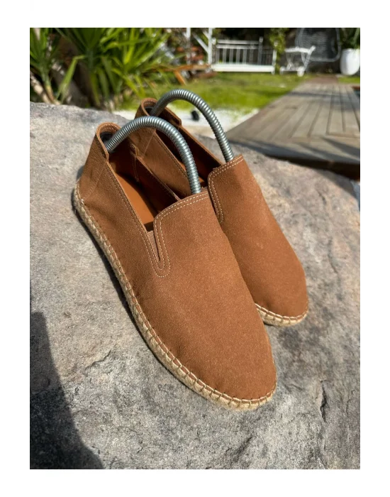 Daisy Erkek Suni Deri Taba Lastikli Espadril